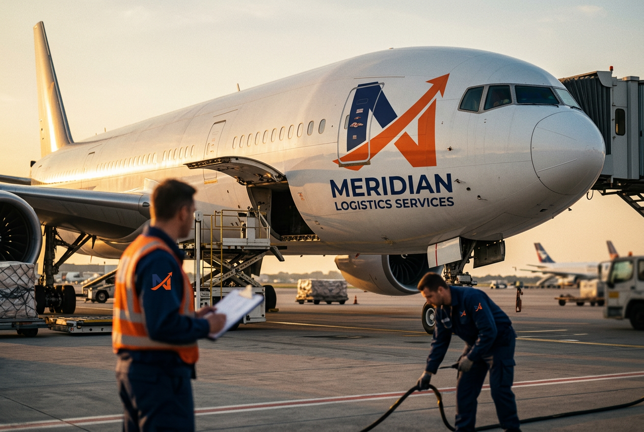 Meridian Logistics cargo aircraft taking off